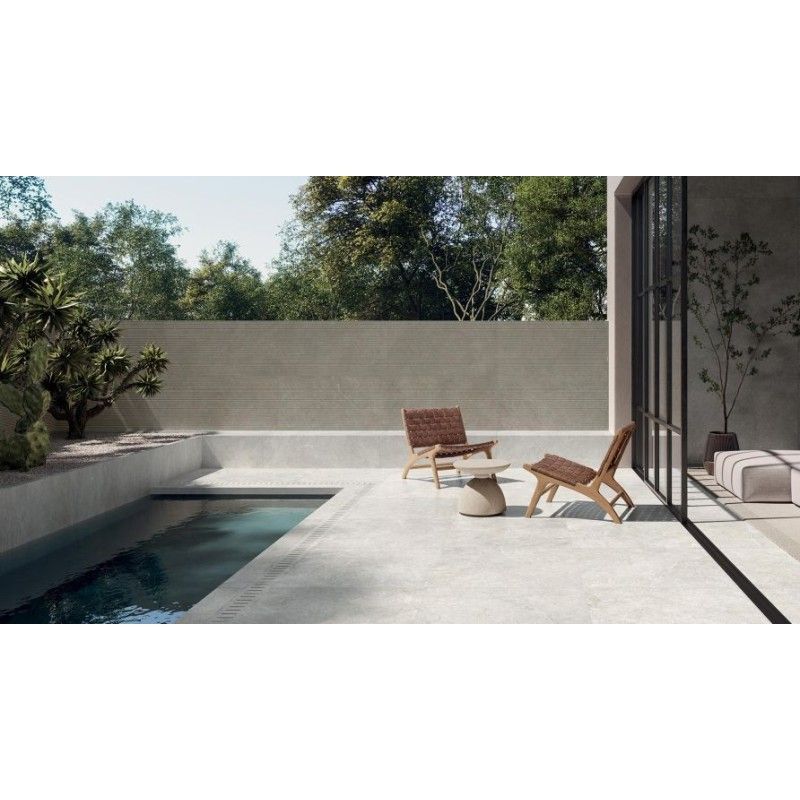 LIMESTONE  WHITE ANTISLIP SQ. 2CM  120X60 - IMPRONTA ILM01BA2 IMPRONTA - 1