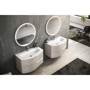 Armoire de salle de bain Latitude 05 969 Chêne argenté GbGroup GB GROUP - 1