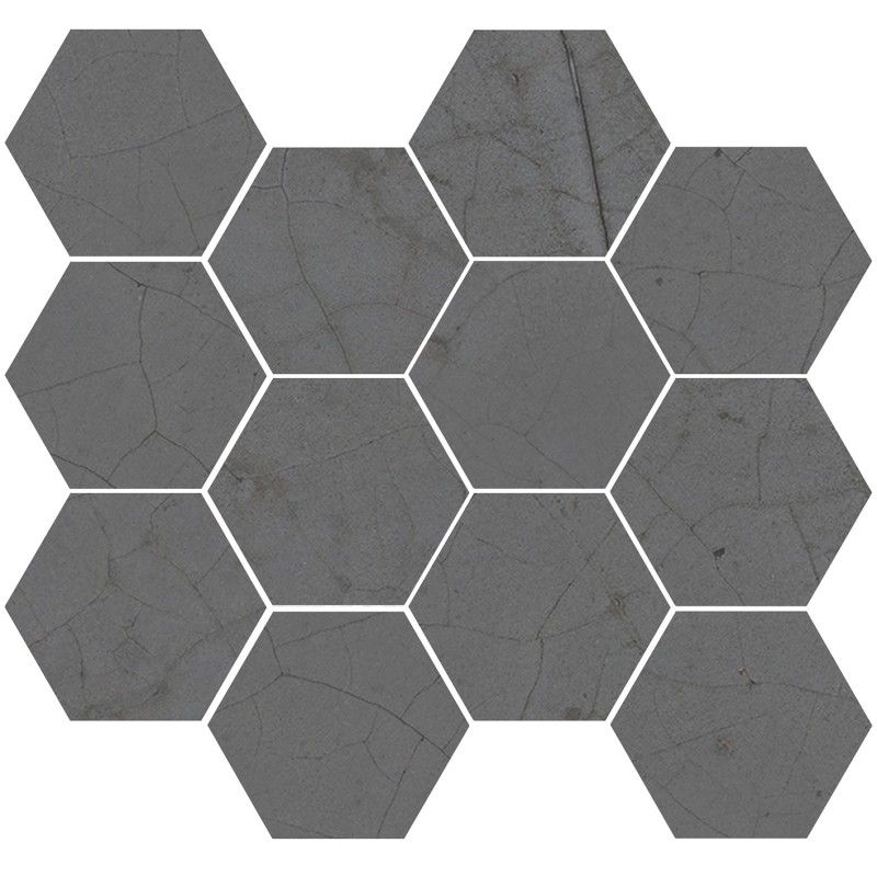 CRACKED GRAPHITE NAT MOSAICO HEX 30X28 - CERAMICAS APARICI APARICI CERAMICA - 1