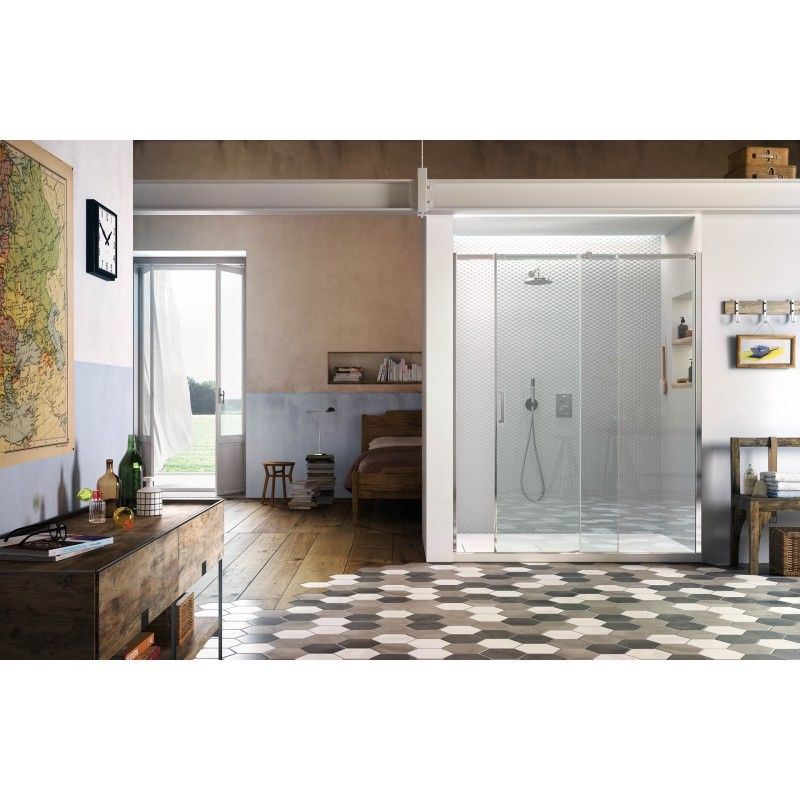 GLISS Shower Enclosure with Sliding Door VISMARA VETRO VISMARA VETRO - 1