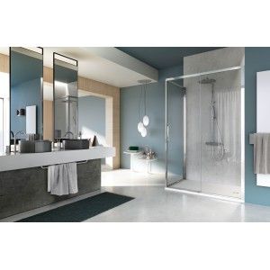 SÉRIE 7000 Cabine de douche d'angle avec porte coulissante VISMARA VETRO VISMARA VETRO - 1