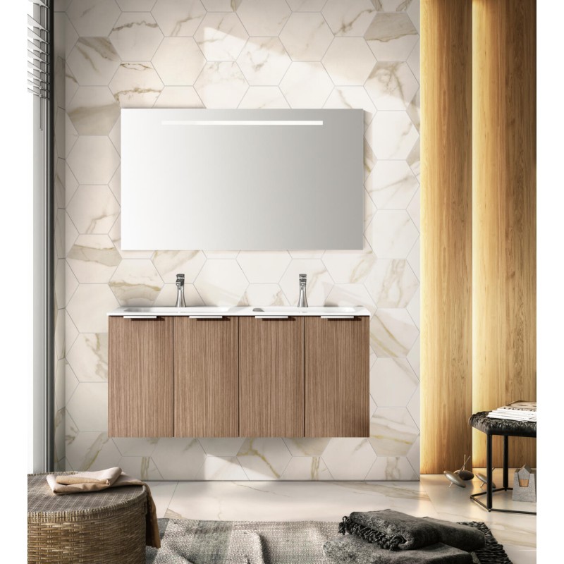 Sunlight 04 Meuble de Salle de Bain 974 Chêne Tabac GbGroup