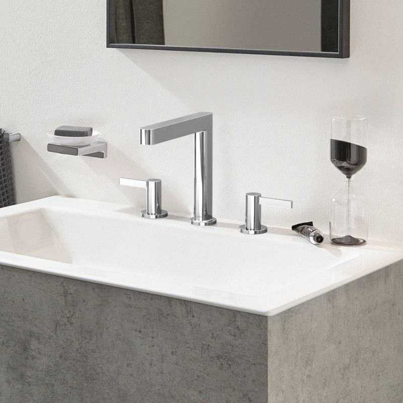 FINORIS Mitigeur lavabo 3 trous 160 avec ouverture par pression Hansgrohe HANSGROHE - 1
