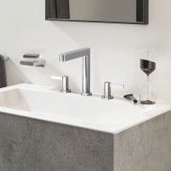 FINORIS 3-Loch Waschtischarmatur 160 mit Hansgrohe Push-Open HANSGROHE - 1