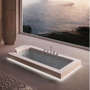 Aura Uno Corian Vasca Idromassaggio 185x95 h66cm SX Jacuzzi