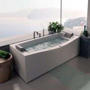 Invita Whirlpool-Badewanne 180 x 78/88 h60 cm Jacuzzi Einzel-Version