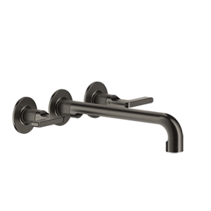 INCISO External part GESSI wall mounted 3-hole basin group long spout without pop-up waste GESSI SPA  - 2