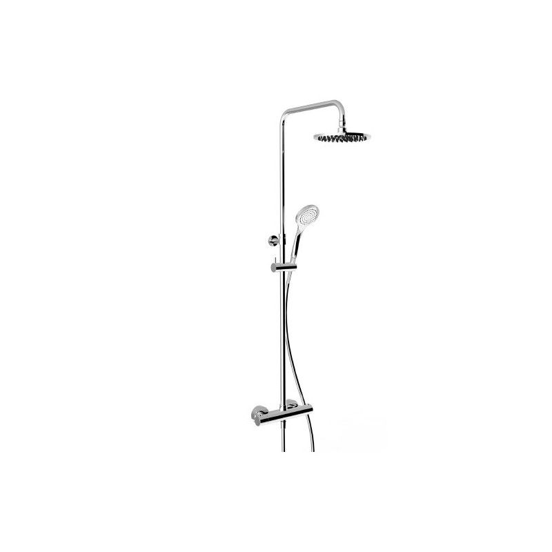 SHOWER COLUMN Wall-mounted thermostatic shower column, diverter, Ø200 shower head, 1,5m flexible hose and GESSI hand shower GESS