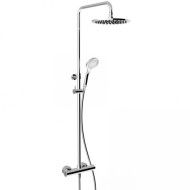 DUSCHSÄULE Wandmontierte Thermostat-Duschsäule, Umsteller, Ø250 Duschkopf, 1,5 m flexibler Schlauch und GESSI-Handbrause GESSI S