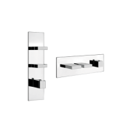 RETTANGOLO WELLNESS Parte esterna Miscelatore termostatico alta portata a parete 2 uscite indipendenti GESSI GESSI SPA  - 2