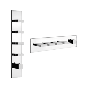 RETTANGOLO WELLNESS External part Wall mounted high flow thermostatic mixer 4 independent GESSI outlets GESSI SPA  - 2