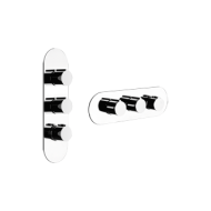 TONDO WELLNESS Partie extérieure Mitigeur thermostatique mural haut débit 2 sorties GESSI indépendantes GESSI SPA  - 2