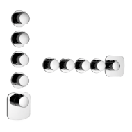 TONDO WELLNESS External part Wall mounted high flow thermostatic mixer 4 independent GESSI outlets GESSI SPA  - 2