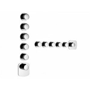 TONDO WELLNESS Partie extérieure Mitigeur thermostatique mural haut débit 5 sorties GESSI indépendantes GESSI SPA  - 2