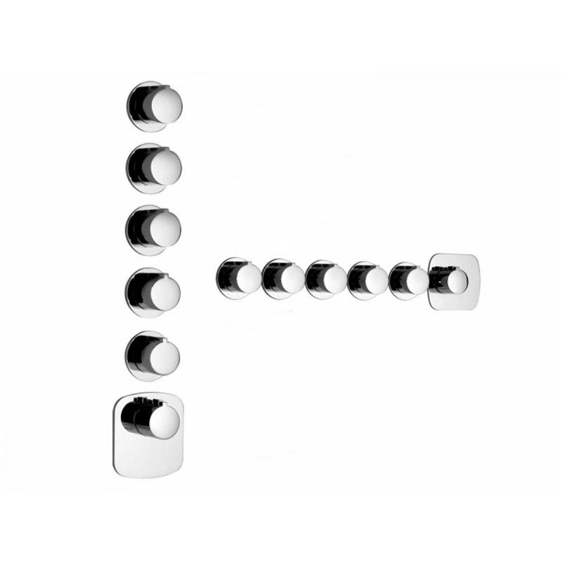 TONDO WELLNESS Parte esterna Miscelatore termostatico alta portata a parete 5 uscite indipendenti GESSI GESSI SPA  - 2