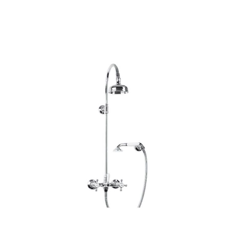 Kent Mitiguer douche mural avec douchette et Pomme  de douche - Rubinetteria Zazzeri 5500 N610 A00  - 1