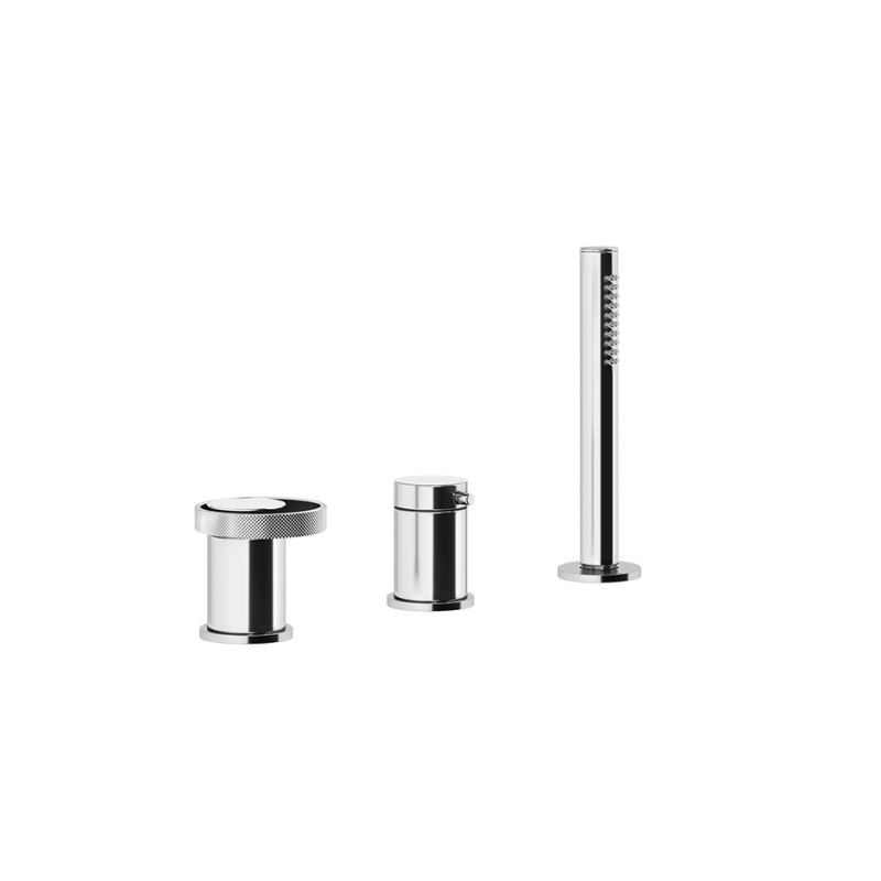 RING 3-hole bath group with diverter, 1,5m flexible hose and GESSI anti-lime hand shower GESSI SPA  - 2