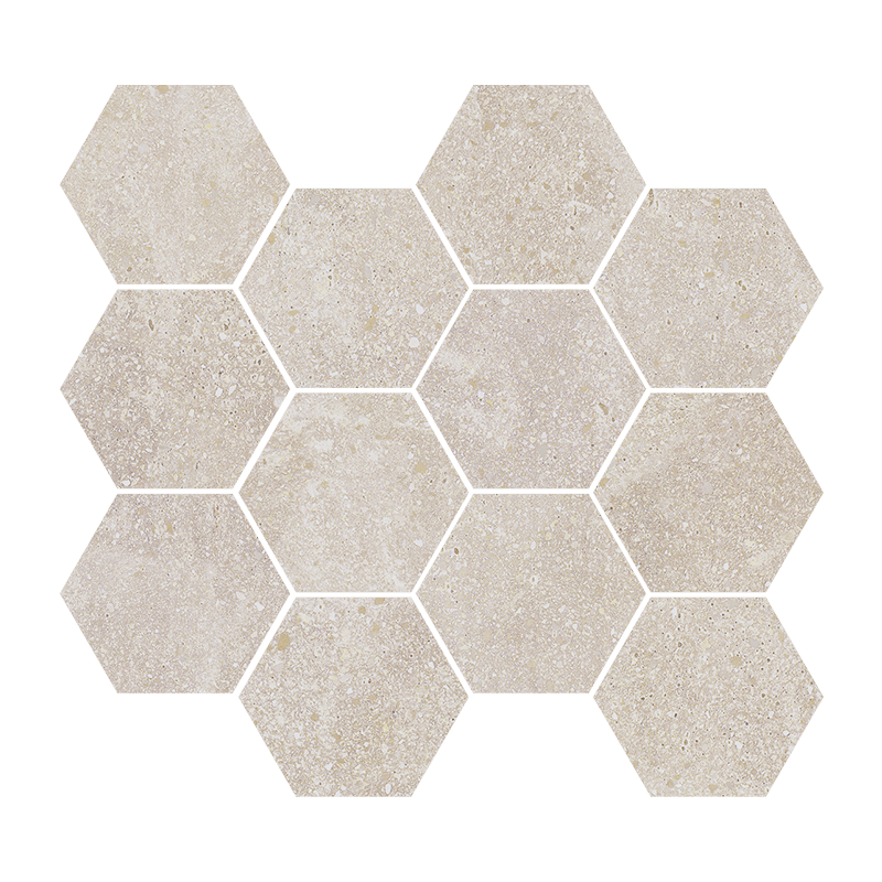 LITHOPS IVORY NAT MOSAIK HEX 30X28 - APARICI APARICI CERAMICA - 1