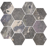 LITHOPS LIPAN STAMP NAT MOSAIK HEX 30X28 - APARICI APARICI CERAMICA - 1