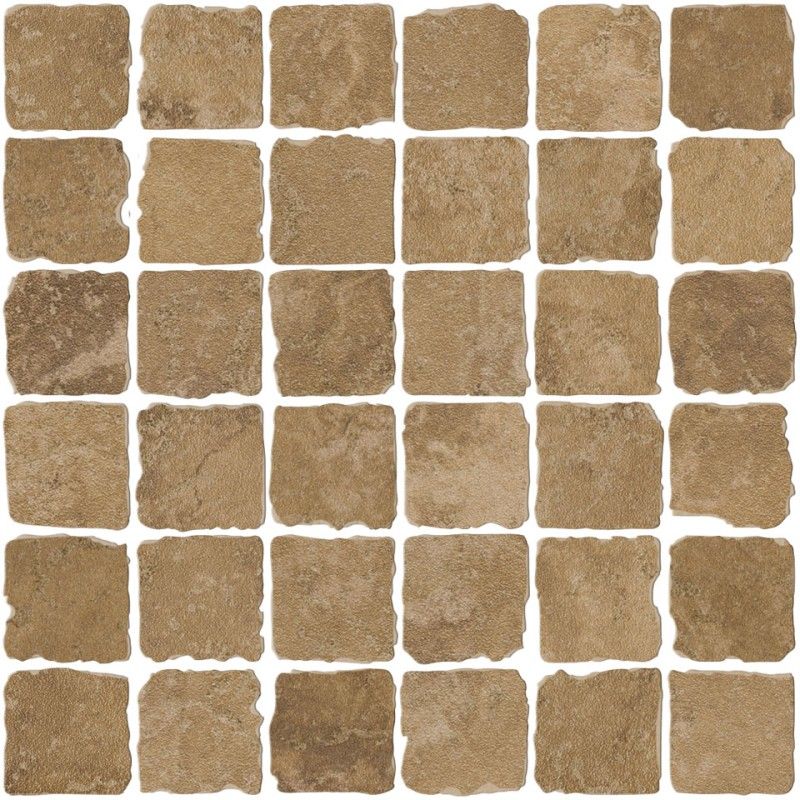 Pietra d'Assisi Mosaico 4,7x4,7 Ocra Spaccatella DECORI 30x30 - CERDOMUS 69196 CERDOMUS - 1