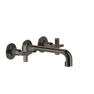 INCISO+ External part Wall mounted 3-hole basin group medium spout without waste GESSI