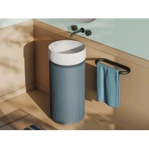 Mobile tondo 40 h72 per lavabi appoggio con piletta cromo filettata inclusa OPERA Artceram ARTCERAM - 1