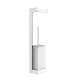 RETTANGOLO ACCESSORIES Colonne murale avec porte-rouleau et porte-brosse de toilette blanc par GESSI