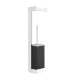 RETTANGOLO ACCESSOIRES Colonne murale avec porte-rouleau et porte-brosse de toilette GESSI noir