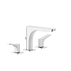 RILIEVO 3-hole basin mixer with waste and GESSI connection hoses