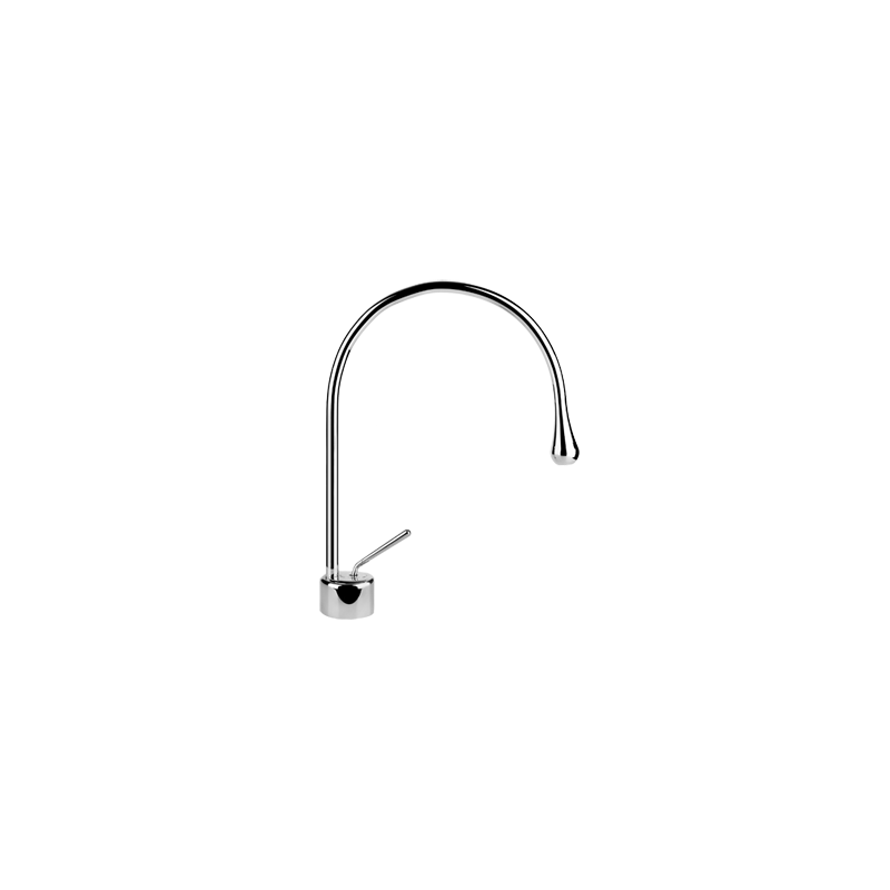 GOCCIA Medium spout basin mixer without waste with GESSI connection hoses
