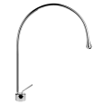 GOCCIA Mitigeur lavabo bec long sans vidage avec flexibles de raccordement GESSI