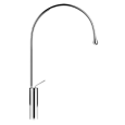 GOCCIA Miscelatore Lavabo alto bocca lunga senza scarico con flessibili di collegamento GESSI