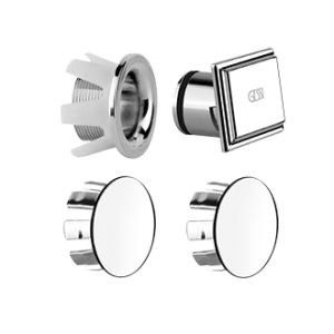 TOTAL LOOK Bouchon de finition pour bonde de trop-plein avec caches latéraux cache-trous pour 46755 GESSI