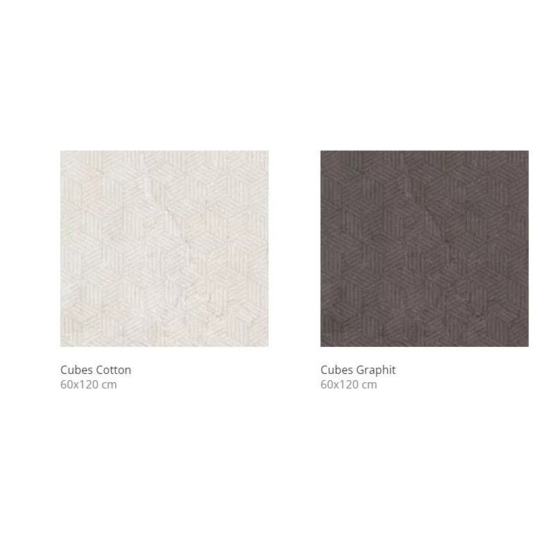 STONE LIFE CUBES COTTON 6MM 60X120 RETTIFICATO - CONTEMPORARY DESIGN FLORIM  779339 CONTEMPORARY DESIGN FLORIM - 1