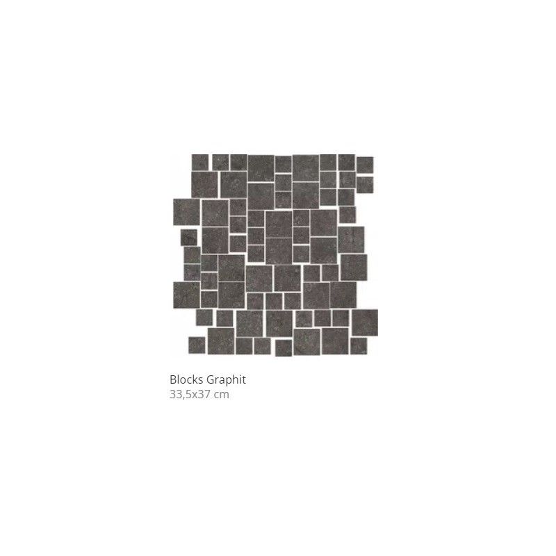 STONE LIFE BLOCKS GRAPHITE MOSAICO 33,5X37 - CONTEMPORARY DESIGN FLORIM  779347 CONTEMPORARY DESIGN FLORIM - 1