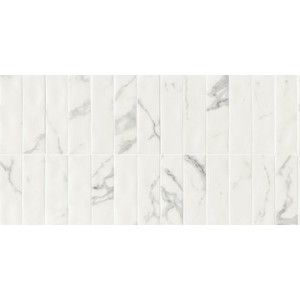 MINIATURE SCULTOREA STATUARIO VENA ARGENTO VELVET 6x24 - CERAMICHE MARCA CORONA J477 CERAMICHE MARCA CORONA  - 1