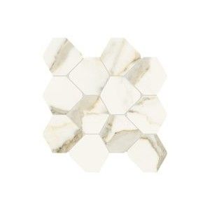 SCULTOREA CALACATTA ORO MOSAIQUE ROMBO REFLEX  44,2x35,6 - CERAMICHE MARCA CORONA J562 CERAMICHE MARCA CORONA  - 1