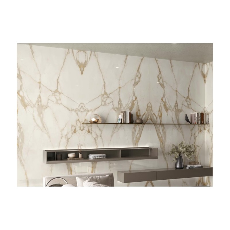 ATLAS PLAN CALACATTA GOLD BOOKMATCH  SILK 162X324 12MM  - ATLAS PLAN AKE9 ATLAS PLAN - 1