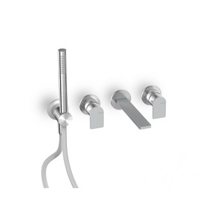 Q316 Gruppo vasca da incasso getto da 230mm - 2 Miscelatori - completo - senza flex - Rubinetteria Zazzeri 3400 J401 A00  - 1