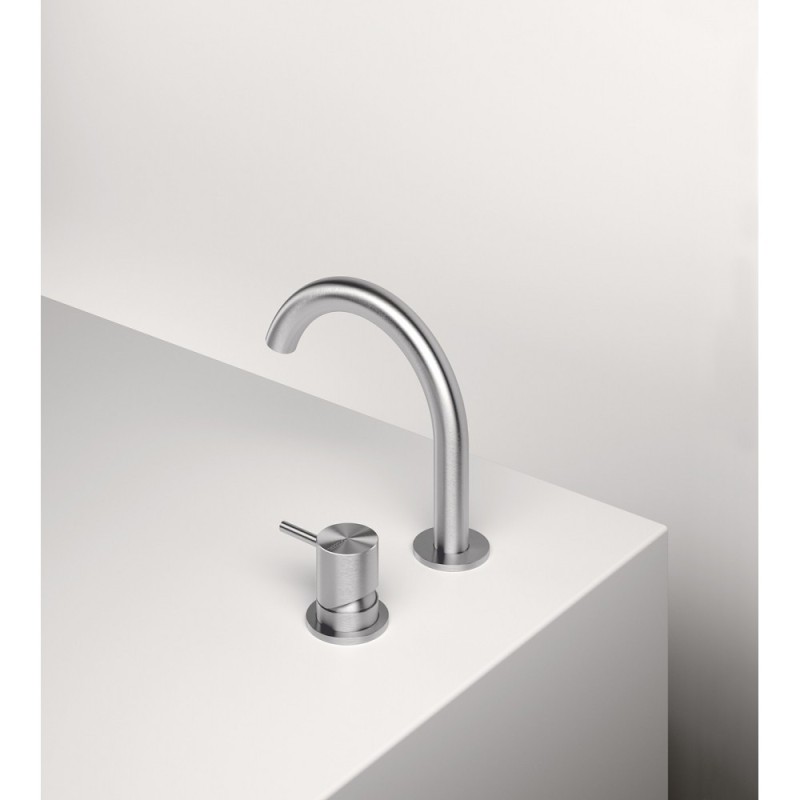 Z316 Miscelatore lavabo da piano con bocca girevole L145 x  h90mm - Rubinetteria Zazzeri 3300 1108 A01  - 1