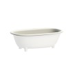 DAY Semi-built-in bathtub in White Tec Plus L175.7 x H54.5 x D89.7 DEVON&DEVON - 1