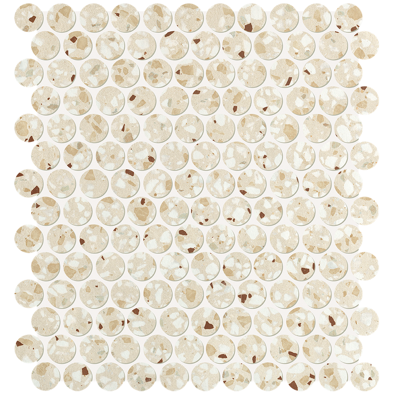 GLIM GEMME BEIGE ROUND MOSAICO 29,5X32,5 MATT - FAP CERAMICHE fRO8 FAP CERAMICHE - 1