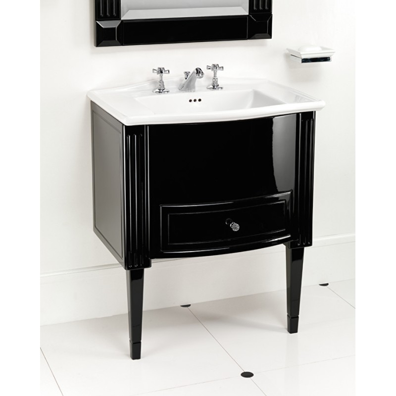 Domino Mobile portalavabo per lavabo Westminster L69,5xH88xD50 con laccatura Deep Black DEVON&DEVON - 1
