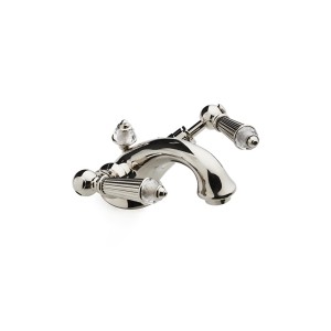 Diamond Single hole basin mixer with waste set - Polished Nickel DEVON&DEVON - 1