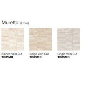 TRAVERTINI GRIGIO VEIN CUT MURETTO 6MM  30X30 - ITALGRANITI GROUP TR05MB ITALGRANITI GROUP - 1