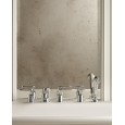 Twenties Bathtub mixer for 5-hole edge-mounting, with diverter and hand shower - Chrome DEVON&DEVON - 1