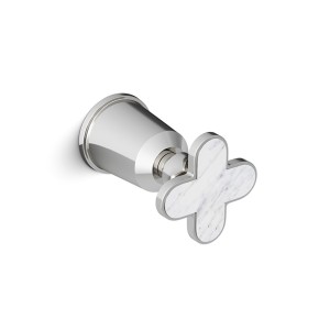 Twenties Rubinetto d'arresto singolo - Cromo Bianco Carrara DEVON&DEVON - 1