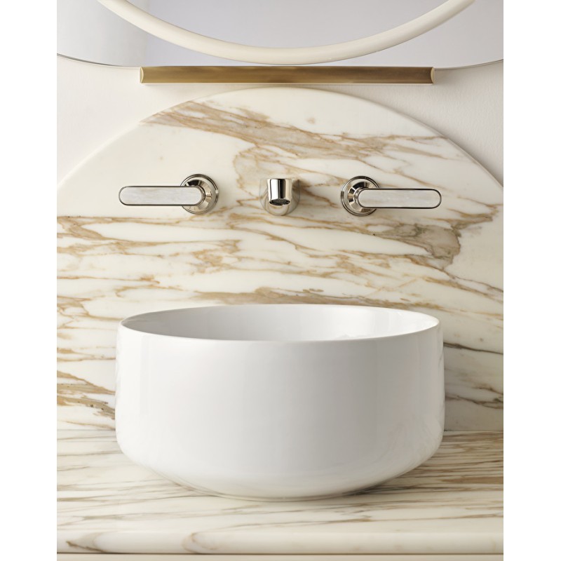 Twenties Becken Wandmischer - Chrom Calacatta Oro DEVON&DEVON - 1