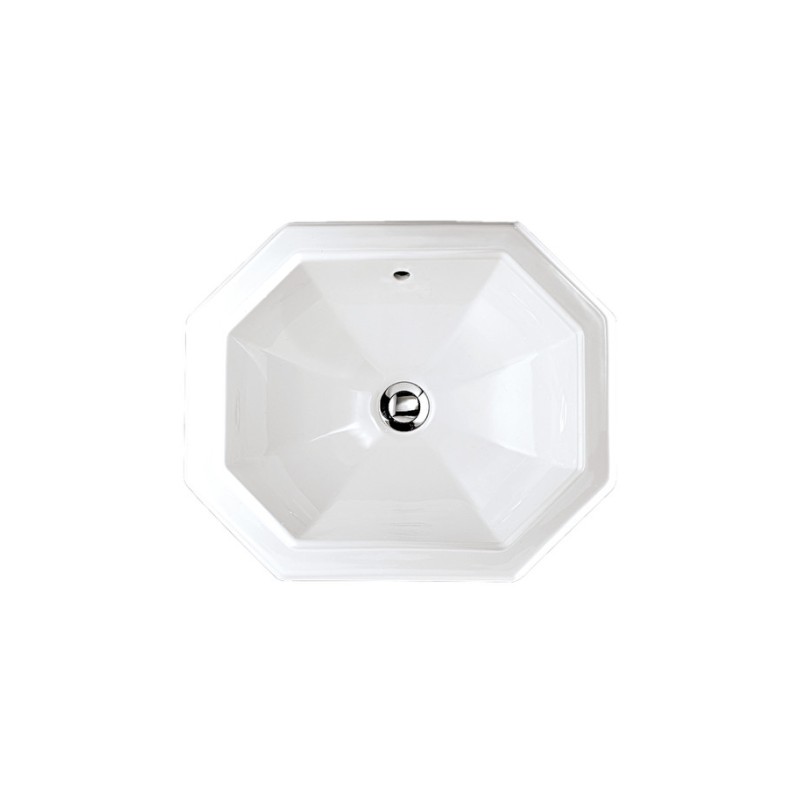 Astoria Waschbecken Waschbecken für den Einbau über oder unter der Theke L50xH17,5xT42 Weiß DEVON&DEVON - 1