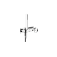 RING External part 2-way wall mounted shower mixer with diverter, water connection and GESSI hand shower support GESSI SPA  - 2